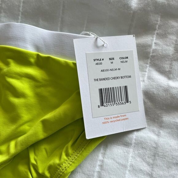 Lime Green High-Waisted Bikini Bottom - Picture 6 of 8